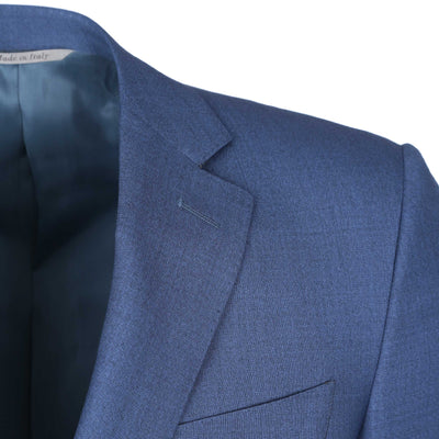 Canali Notch Lapel Milano Suit in Denim Blue Lapel