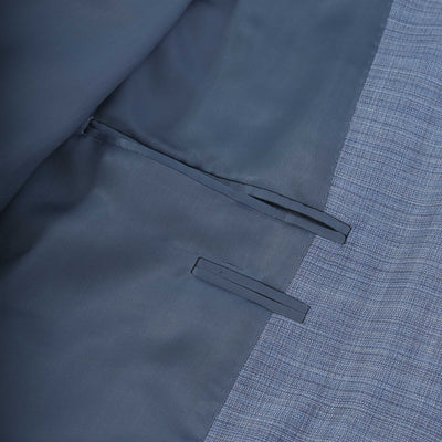 Canali Notch Lapel Milano Suit in Sky Blue Inside Pocket
