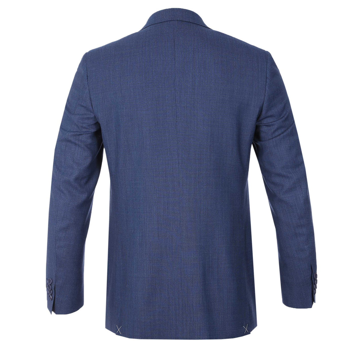 Canali Peak Lapel Stretch Suit in Denim Blue Back