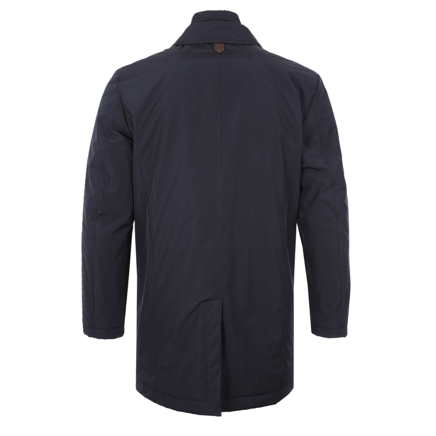 Canali Rain Coat in Navy Back