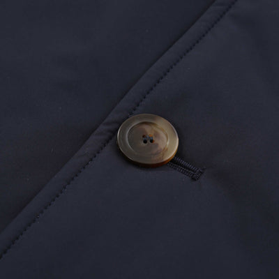 Canali Rain Coat in Navy Button