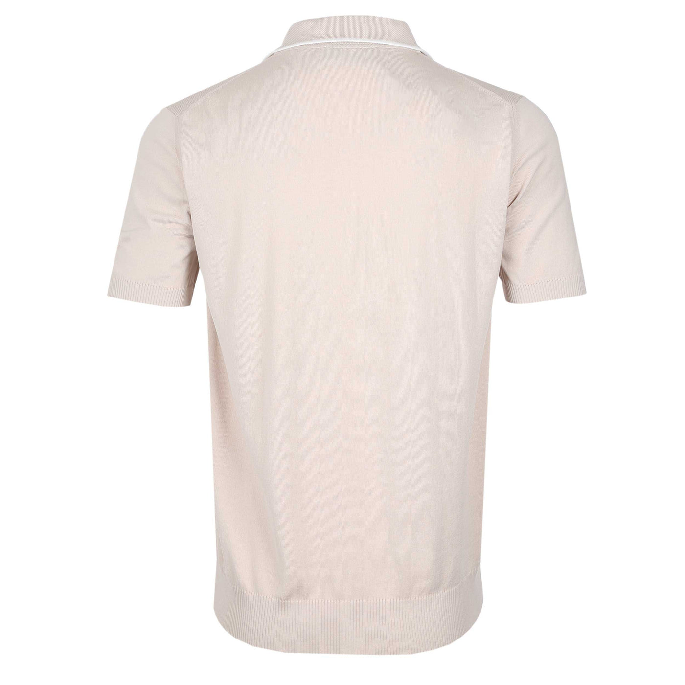 Canali Skipper Collar Knitted Polo in Pink