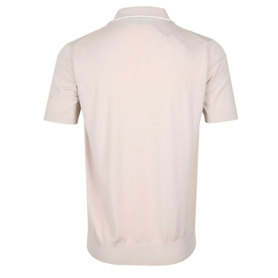 Canali Skipper Collar Knitted Polo in Pink