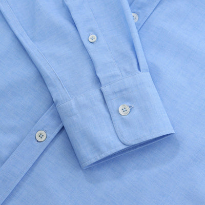 Canali Stretch Polymide Shirt in Sky Blue Cuff