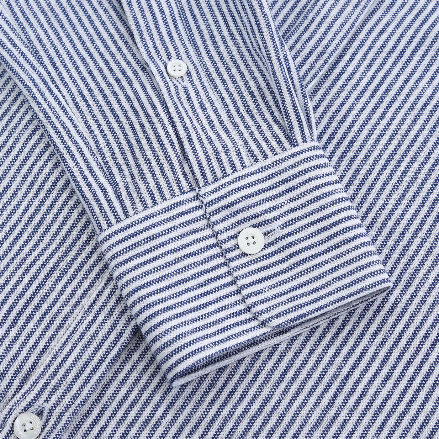 Canali Stripe Shirt in Blue Stripe Cuff