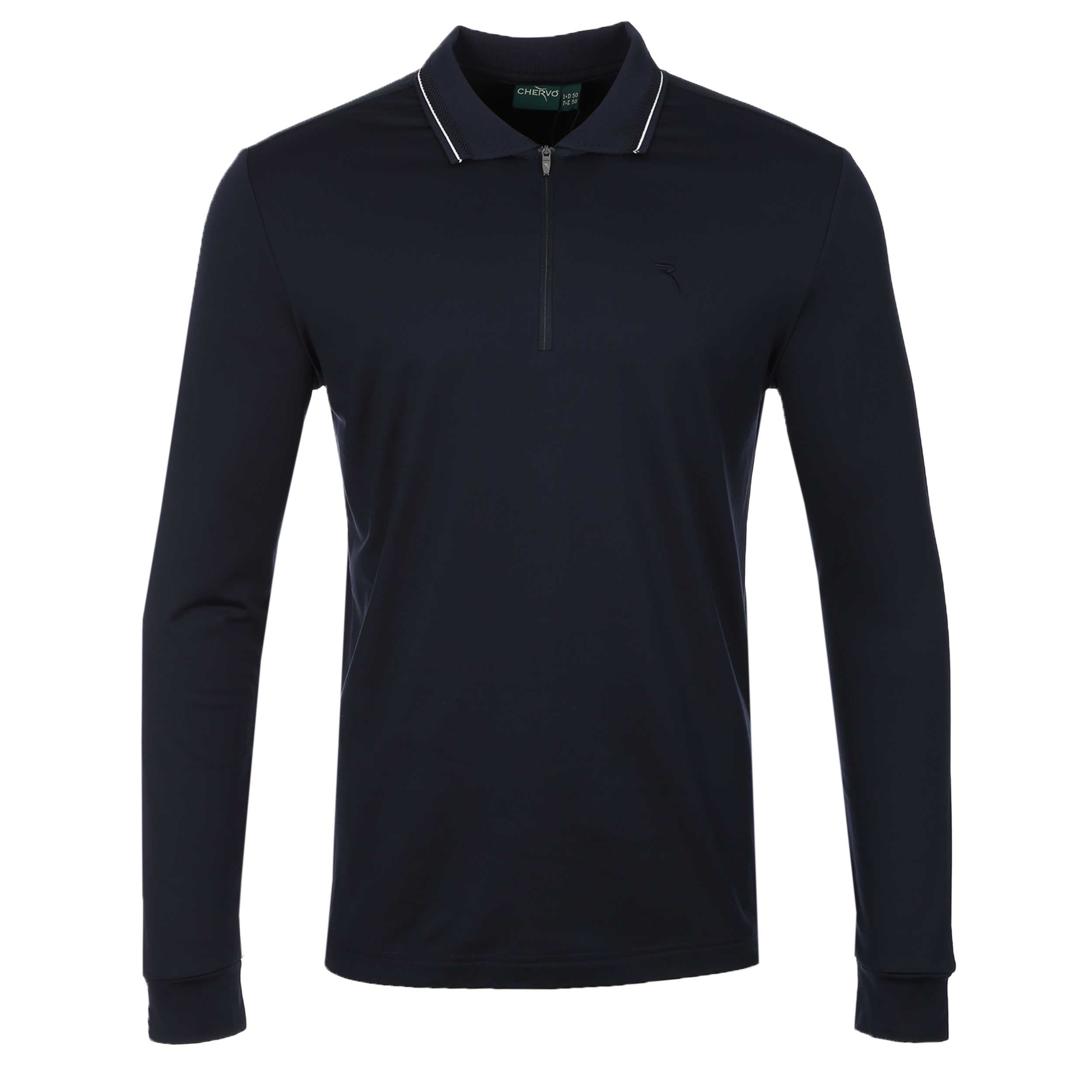 Chervo Avanzo LS Polo Shirt in Navy