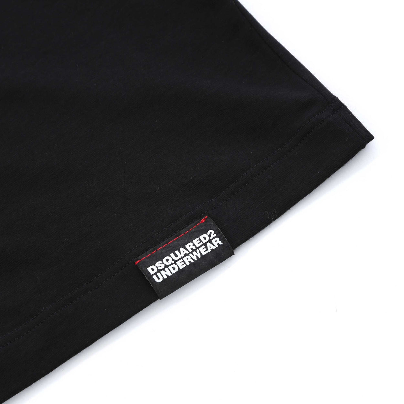 Dsquared2 Square Icon Label T Shirt in Black Blue Logo Tab