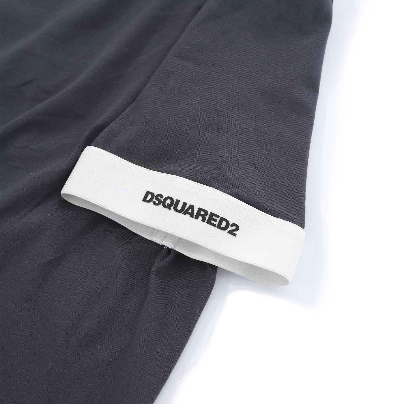 Dsquared2 Stand Out DSQ Logo T Shirt in Anthracite Logo