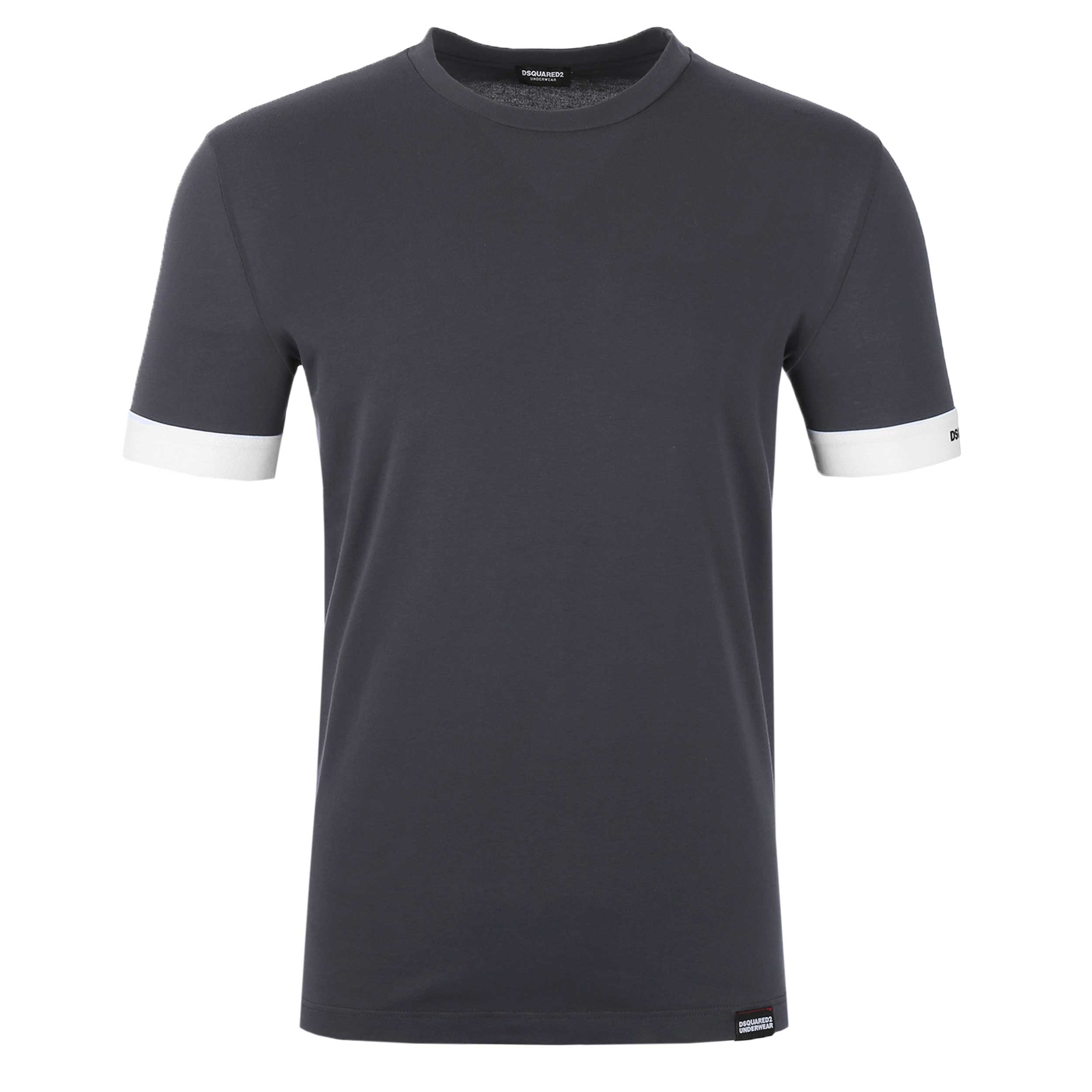 Dsquared2 Stand Out DSQ Logo T Shirt in Anthracite