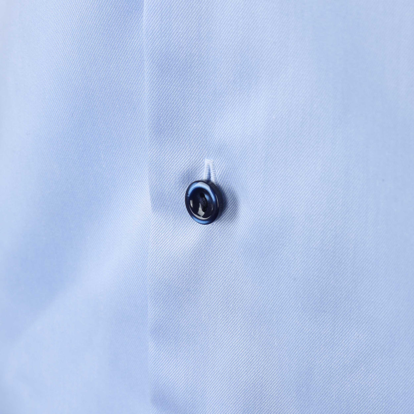 Eton Floral Trim Shirt in Sky Blue Button