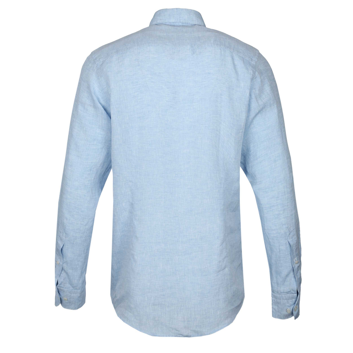 Eton Linen Shirt in Sky Blue Back