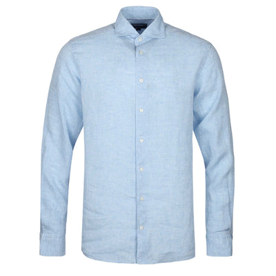 Eton Linen Shirt in Sky Blue