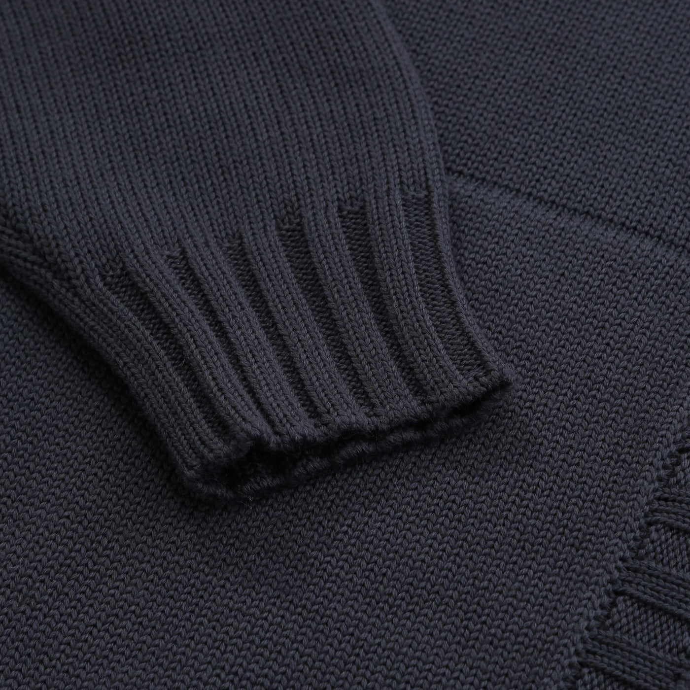 Filippo De Laurentiis Merino Full Zip Cardigan in Gunmetal Grey Cuff