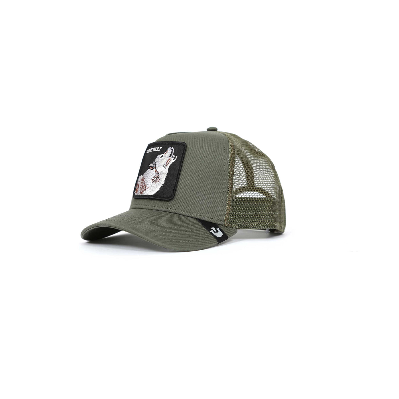 Goorin Bros The Lone Wolf Trucker Cap in Khaki Angle