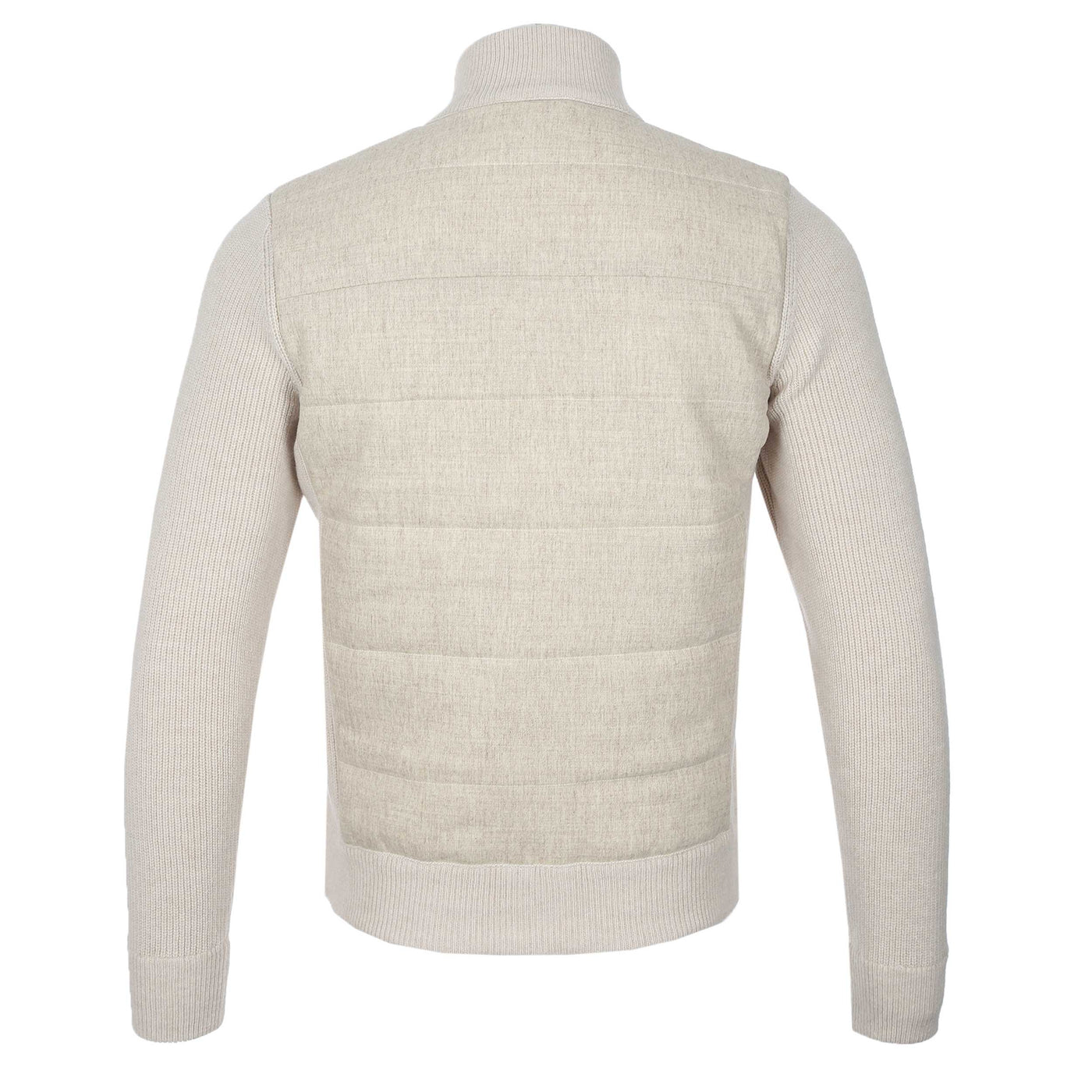 Gran Sasso Knitted Hybrid Knitwear in Beige Back