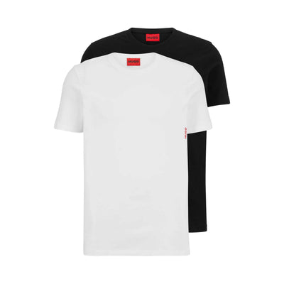HUGO RN Twin Pack T-Shirt in Black and White