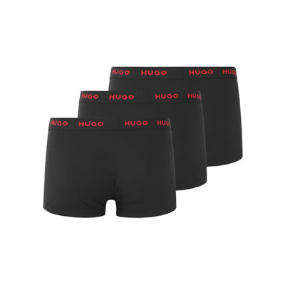 HUGO Trunk Triplet Pack Underwear in Black Back