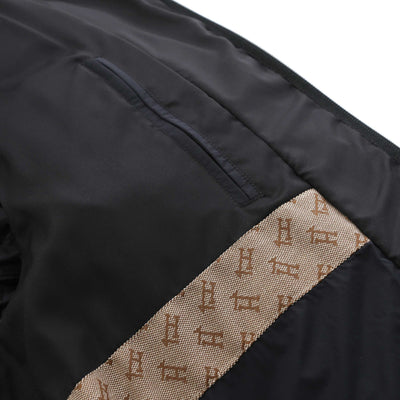 Herno Bomber Arendelle Con Collo Fau Jacket in Black Inside Pocket