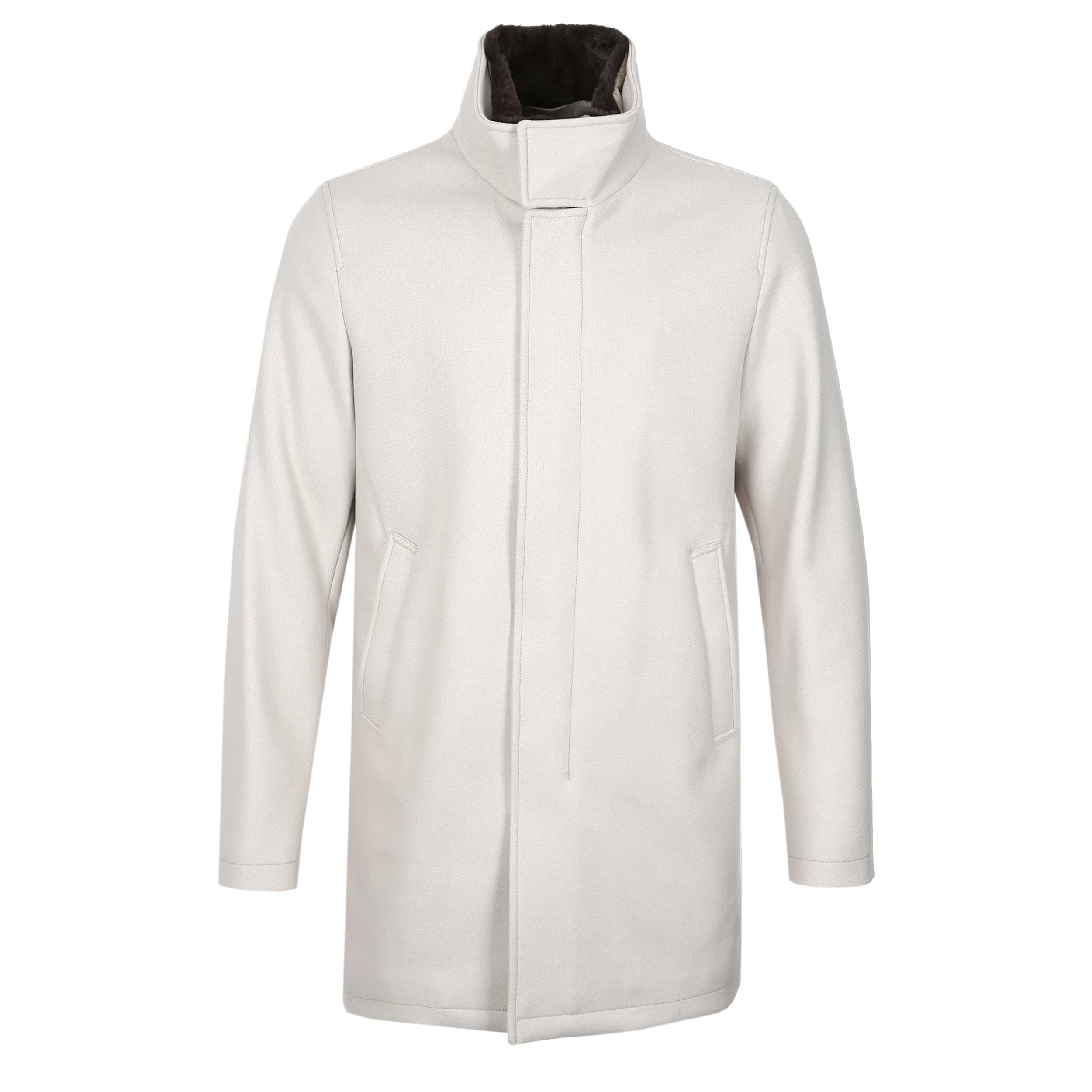 Herno Carcoat Fur Trim Jacket in Chantilly
