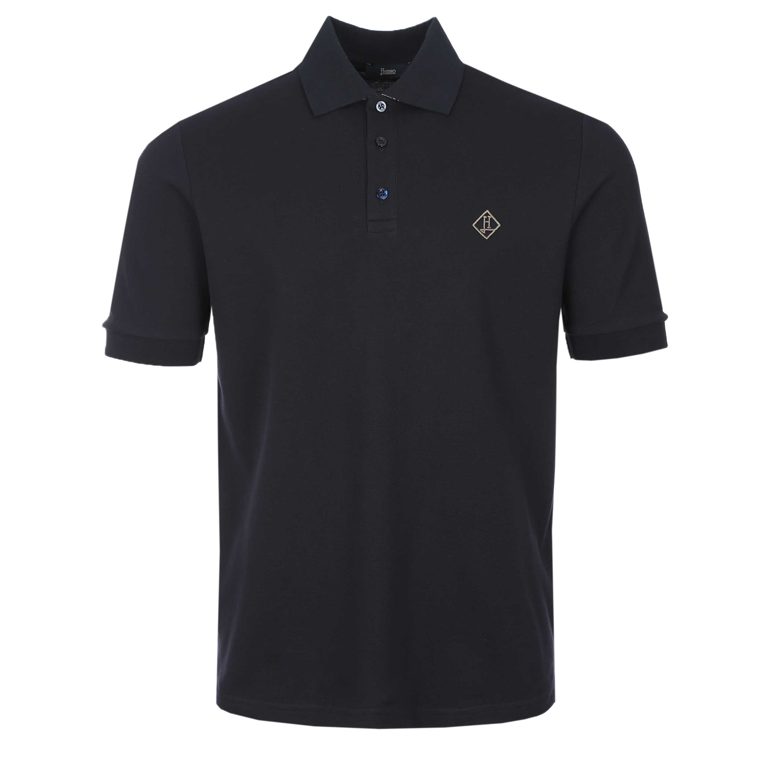 Herno H Logo Polo Shirt in Navy