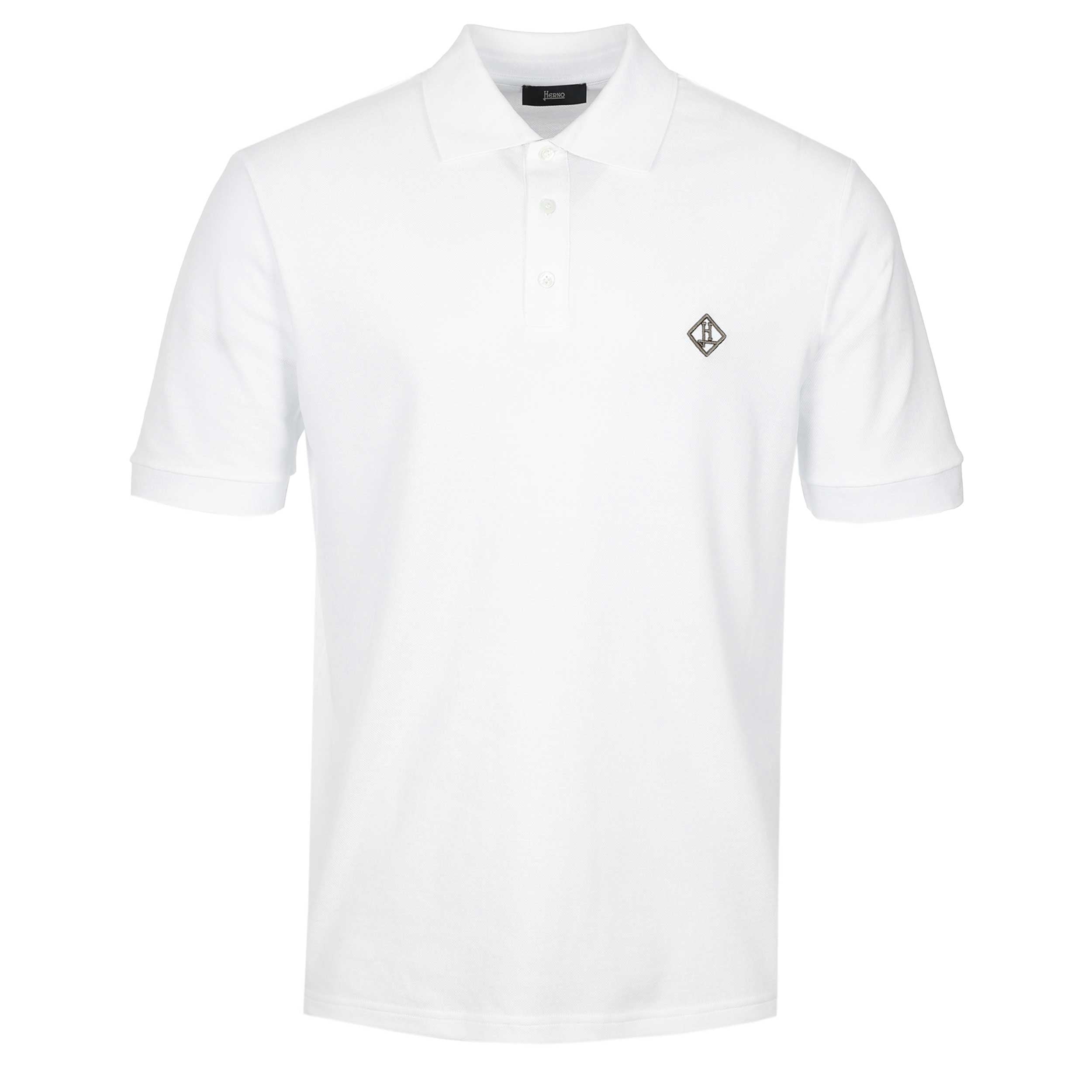 Herno H Logo Polo Shirt in White