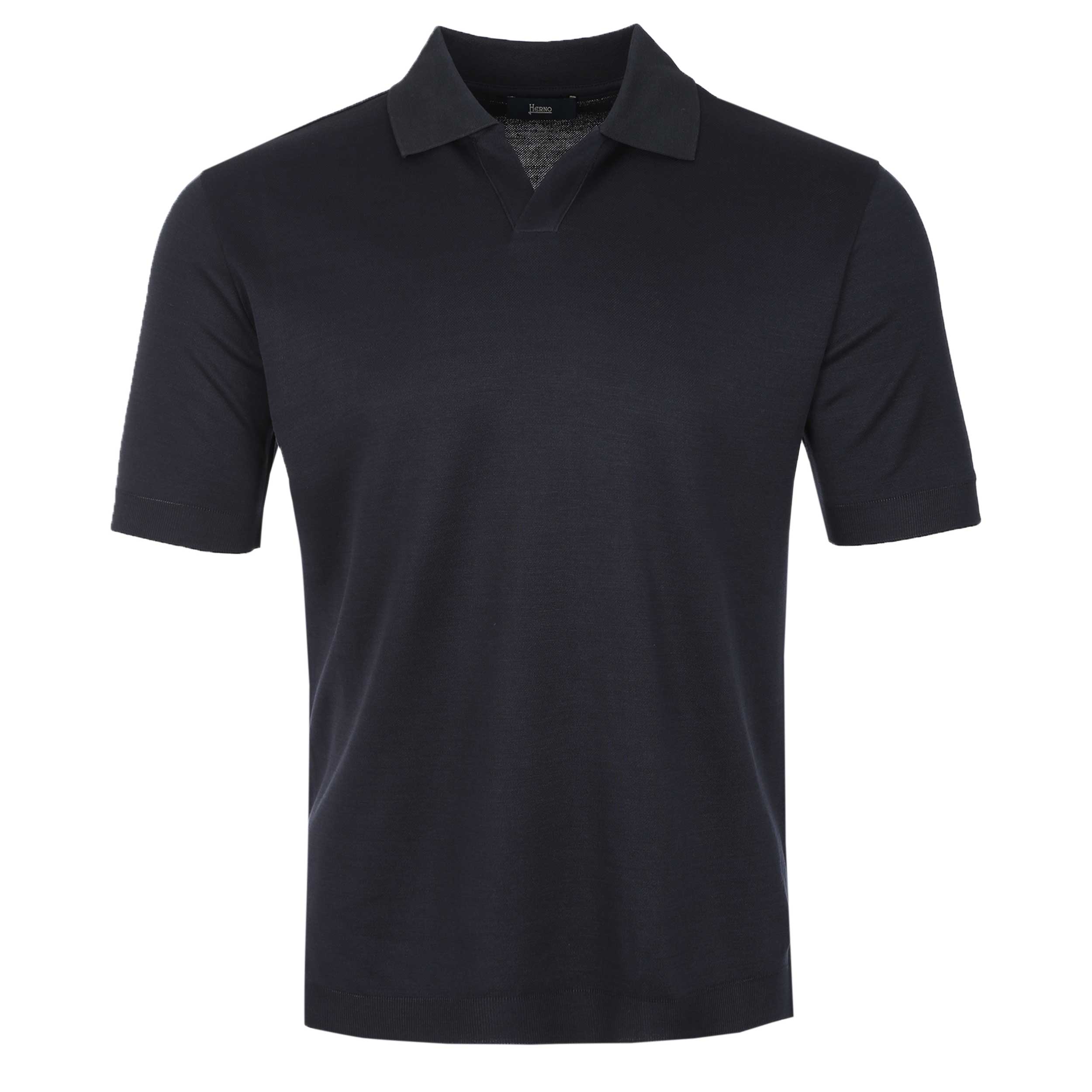 Herno Skipper Collar Polo Shirt in Navy