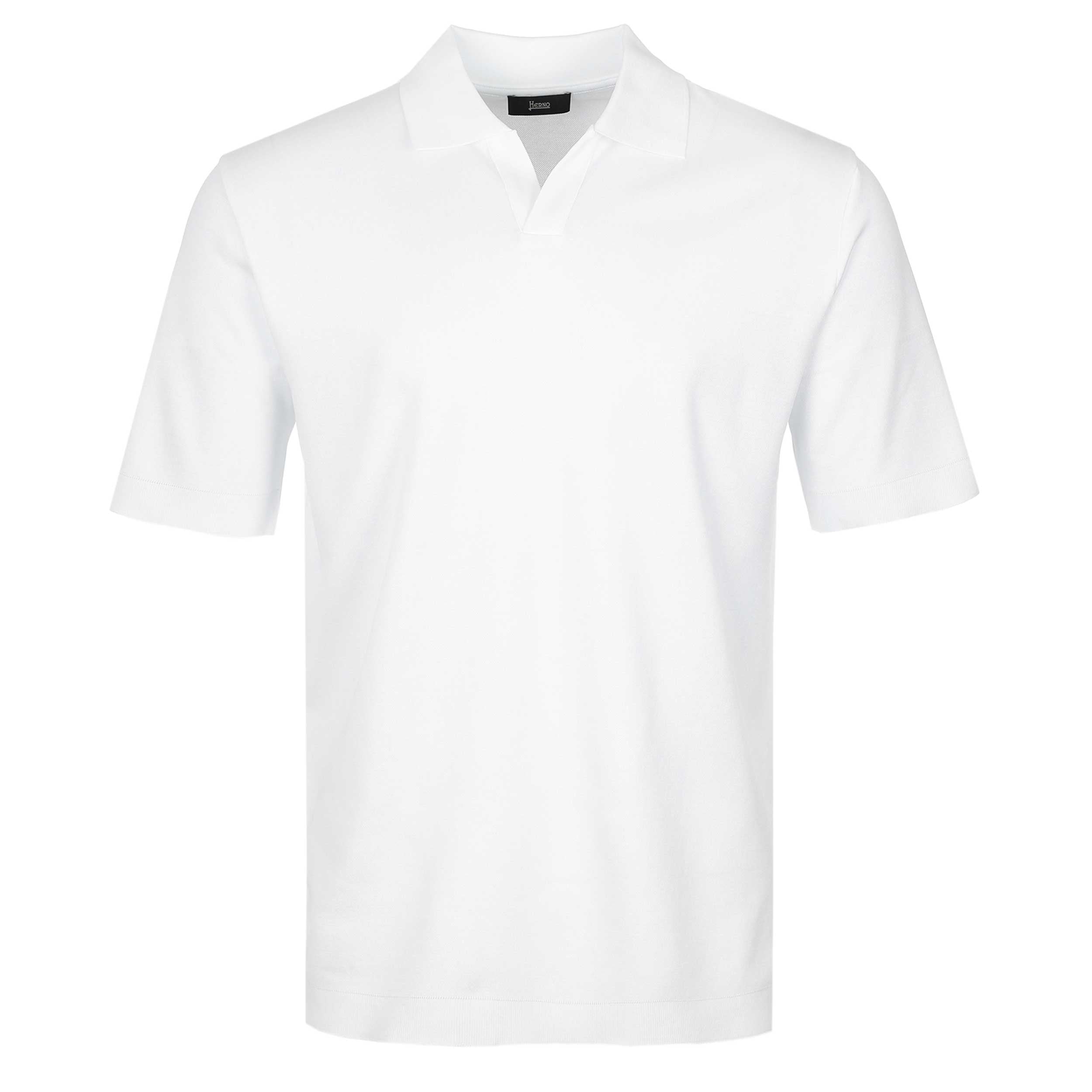 Herno Skipper Collar Polo Shirt in White