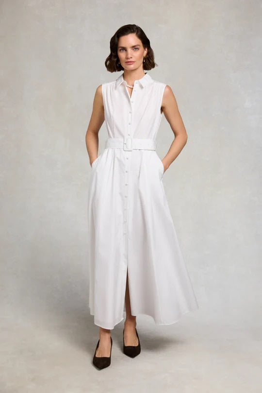 Holland Cooper Aimee Sleeveless Dress in White