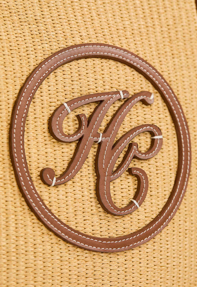 Holland Cooper Amalfi Shopper Bag in Natural Tan Logo
