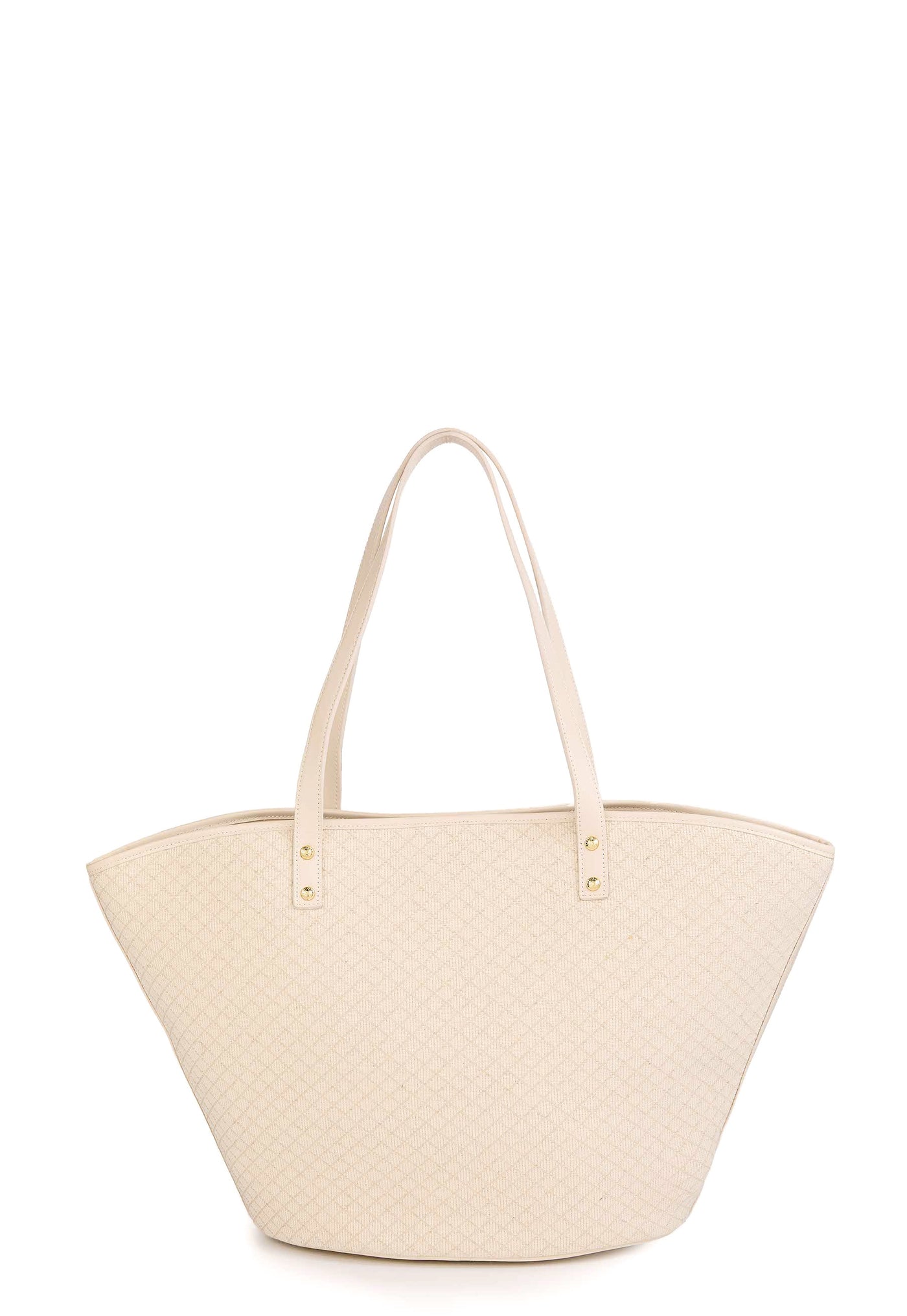 Holland Cooper Amalfi Shopper Bag in Woven Cream Back