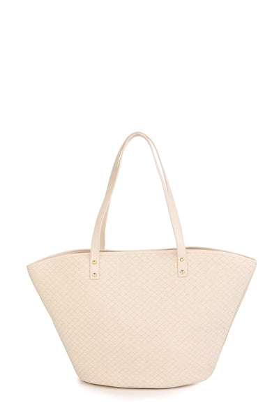 Holland Cooper Amalfi Shopper Bag in Woven Cream Back