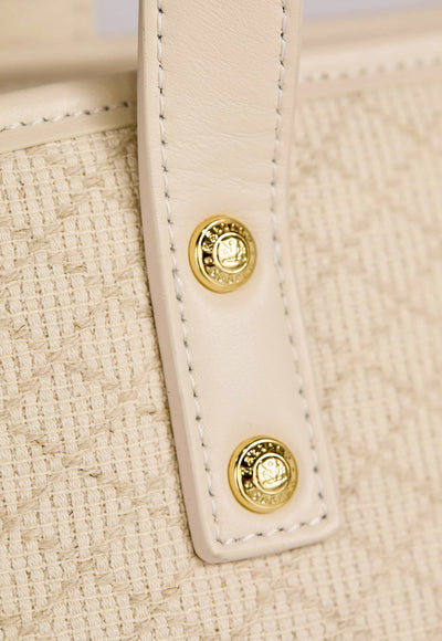 Holland Cooper Amalfi Shopper Bag in Woven Cream Detail