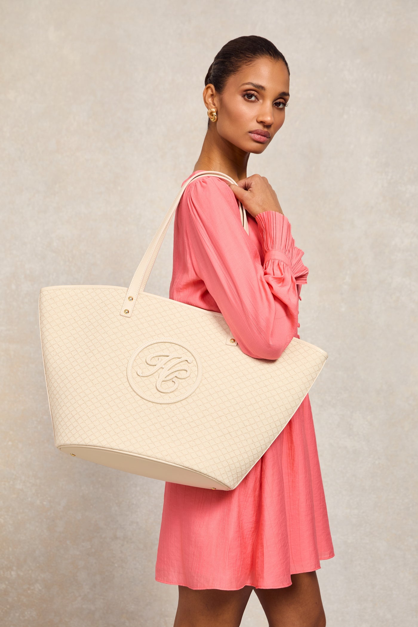Holland Cooper Amalfi Shopper Bag in Woven Cream