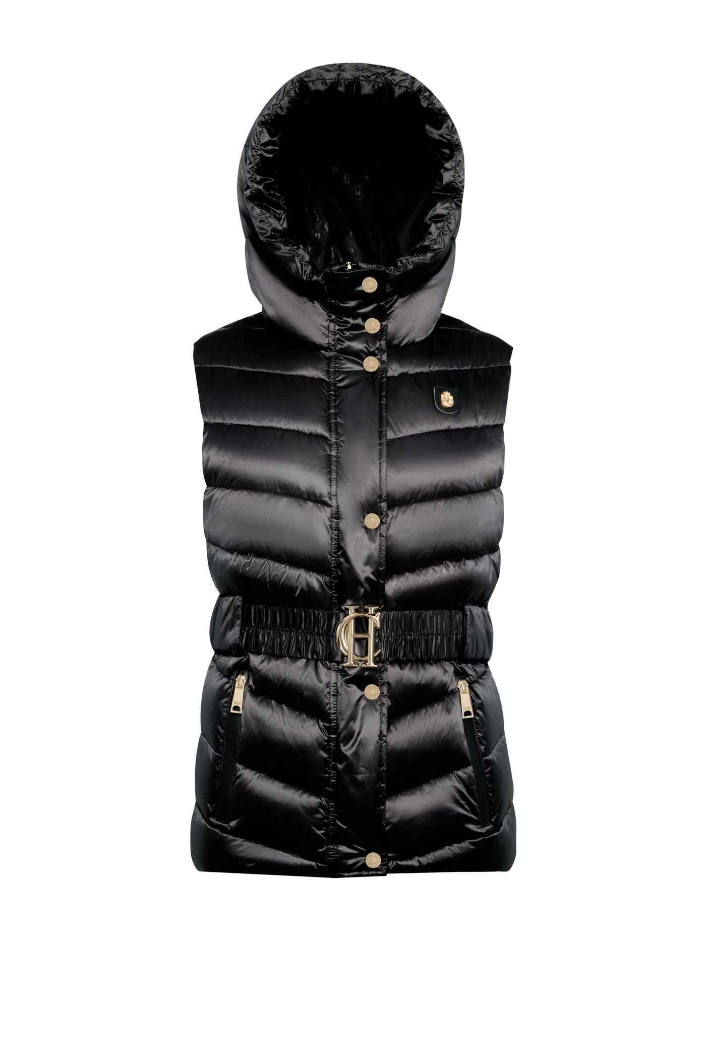 Holland Cooper Arosa Gilet in Deep Black Front