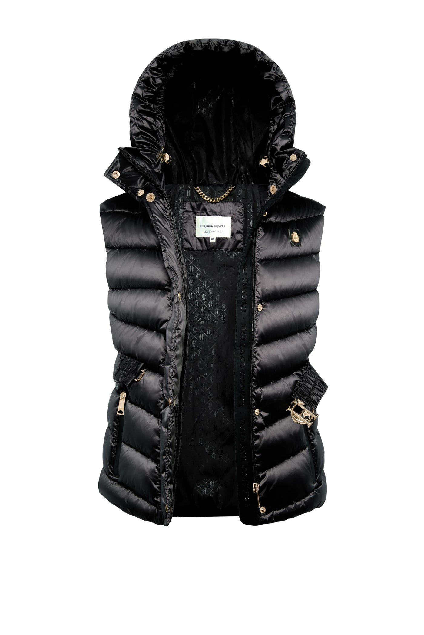 Holland Cooper Arosa Gilet in Deep Black Open