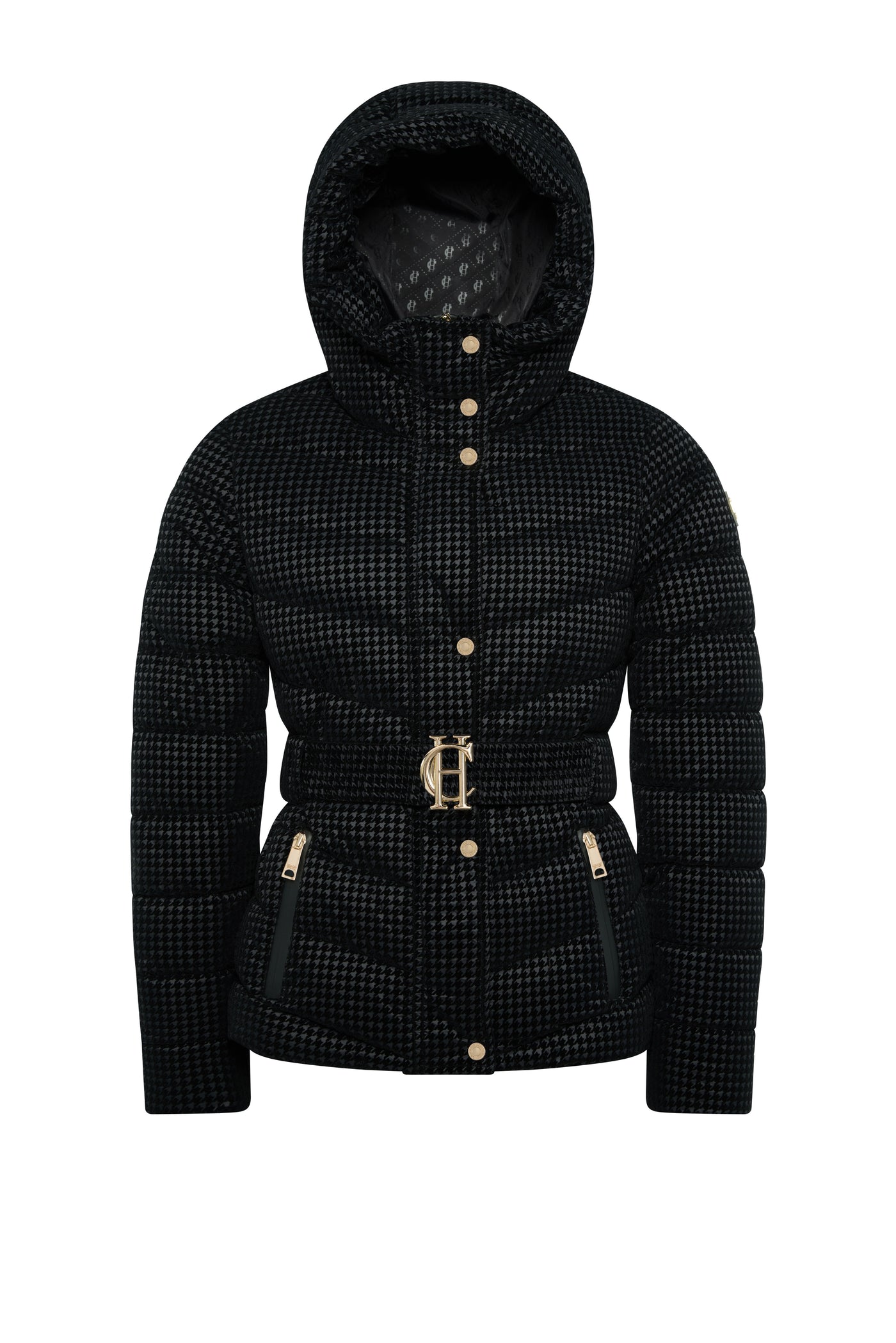 Holland Cooper Arosa Jacket in Black Mini Flock Front