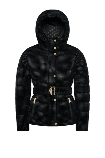 Holland Cooper Arosa Jacket in Black Mini Flock Front