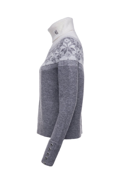 Holland Cooper Beatrice Knitwear in Dark Grey Marl Side