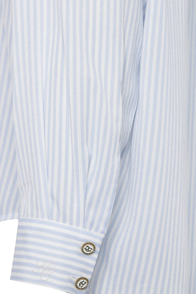 Holland Cooper Cameron Ladies Shirt in Sky Stripe Cuff