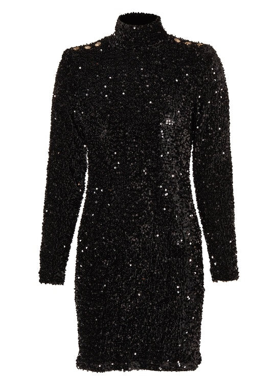 holland cooper sequin dress Cara Sequin Maxi Dress (Black Sequin)