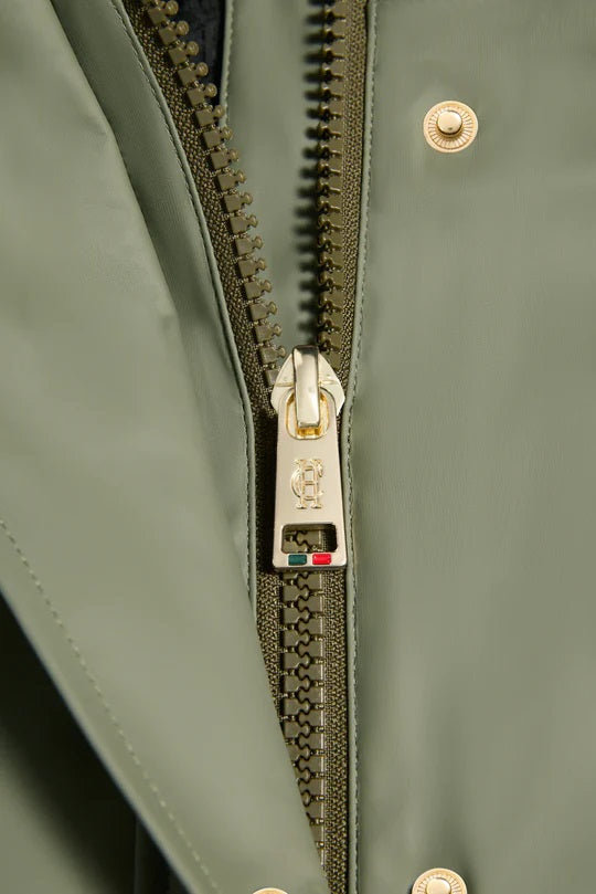 Holland Cooper Chartwell Rain Parka in Sage Zip