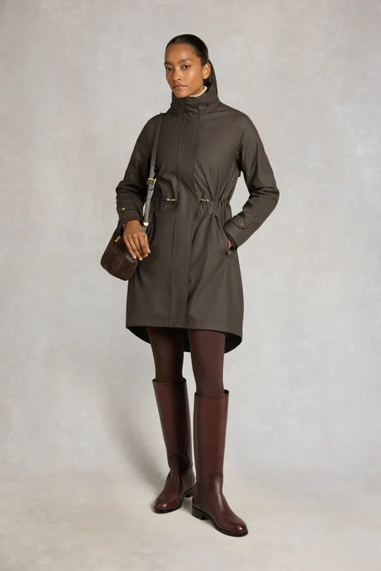 Holland Cooper Chartwell Waterproof Parka in Chocolate