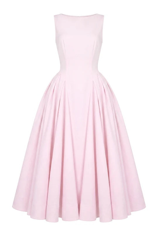 Holland Cooper Chatsworth Woven Dress in Blush