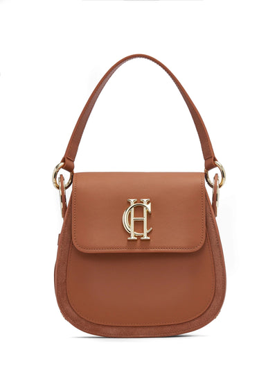 Holland Cooper Chelsea Saddle Bag in Tan Front