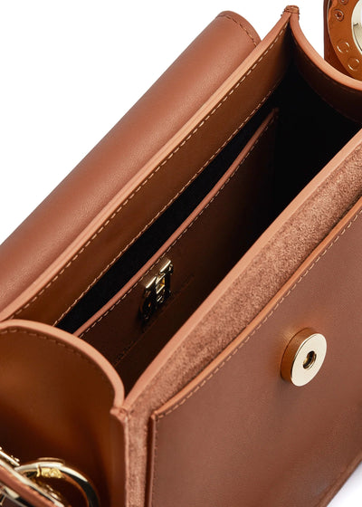 Holland Cooper Chelsea Saddle Bag in Tan Inside