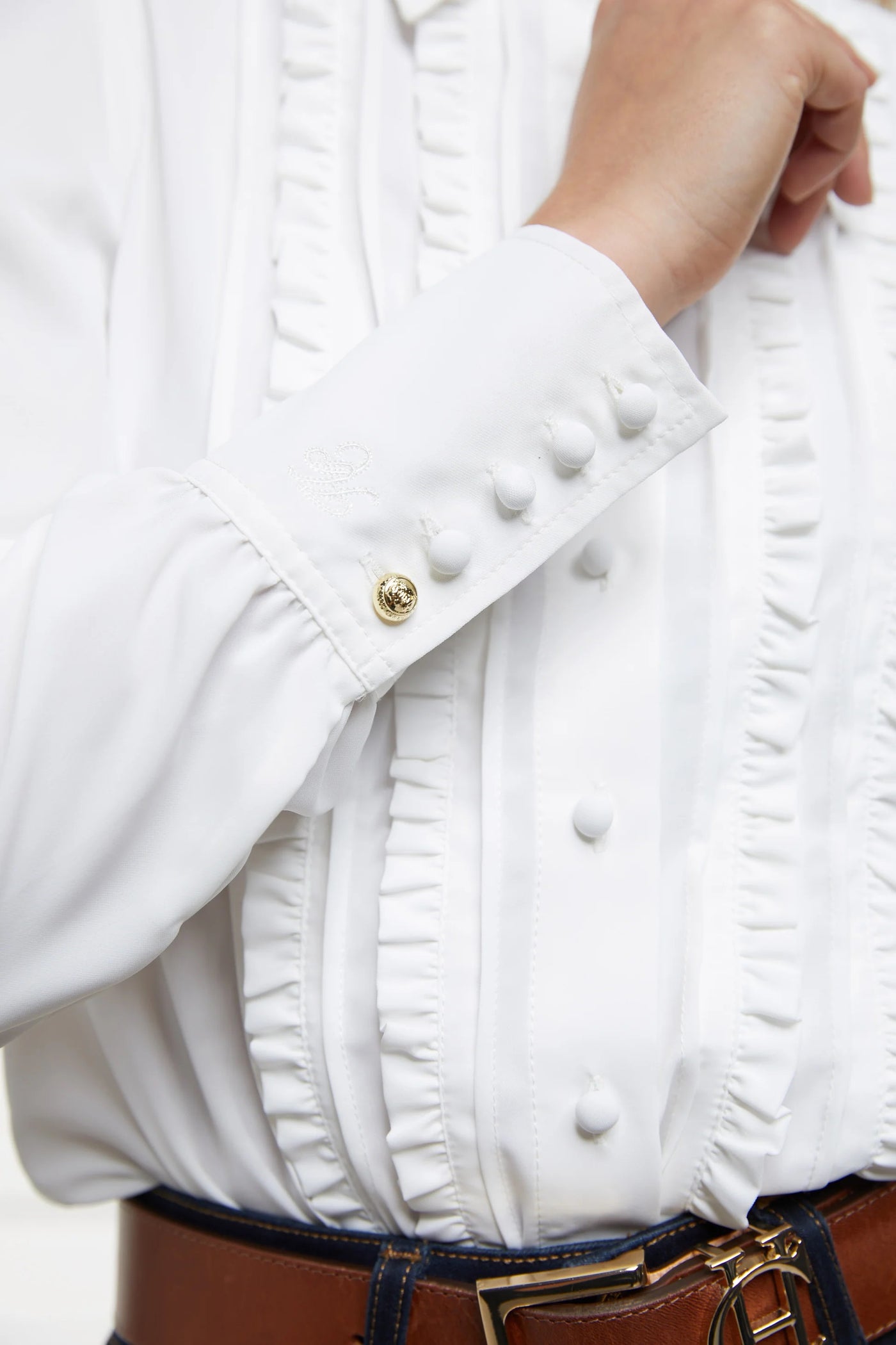 Holland Cooper Clarissa Ladies Shirt in White Cuff