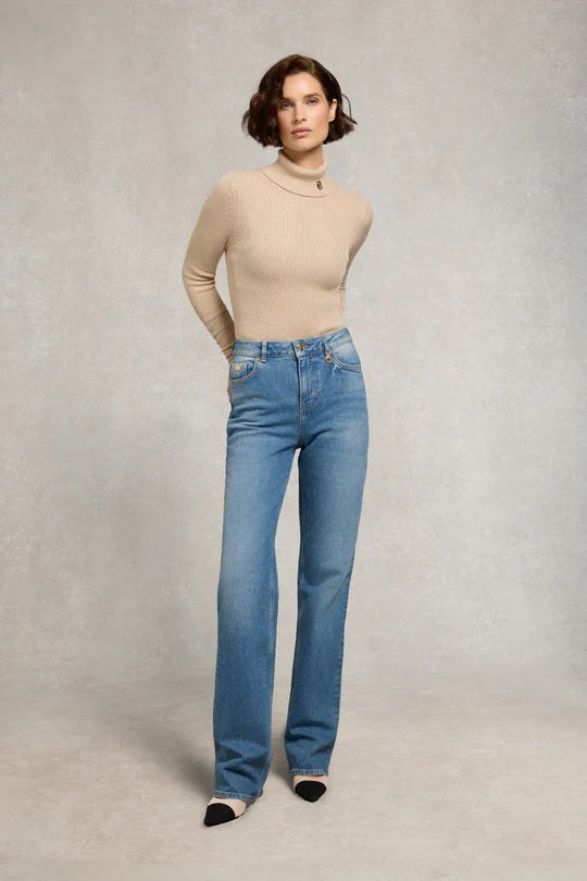 Holland Cooper Classic Straight Ladies Jean in Classic Denim