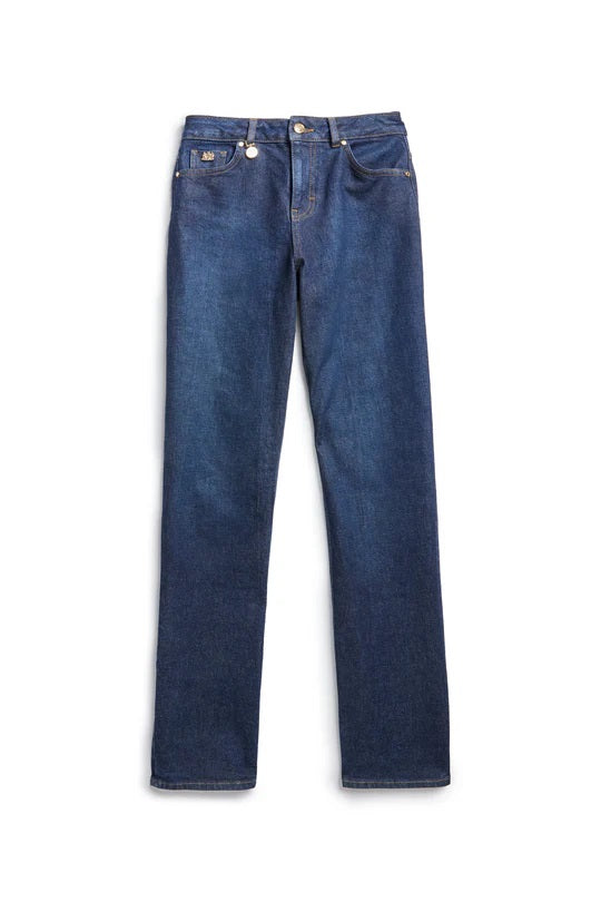 Holland Cooper Classic Straight Ladies Jean in Deep Indigo Front