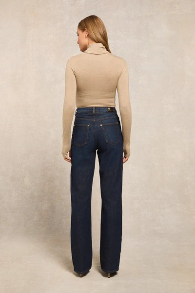 Holland Cooper Classic Straight Ladies Jean in Deep Indigo Model Back