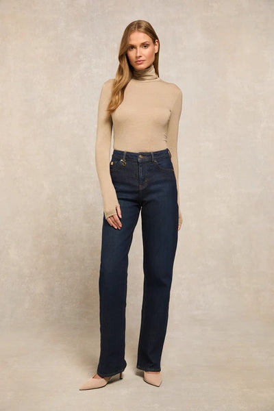 Holland Cooper Classic Straight Ladies Jean in Deep Indigo